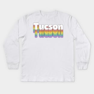 Tucson, Arizona // Retro Typography Design Kids Long Sleeve T-Shirt